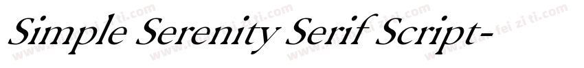 Simple Serenity Serif Script字体转换